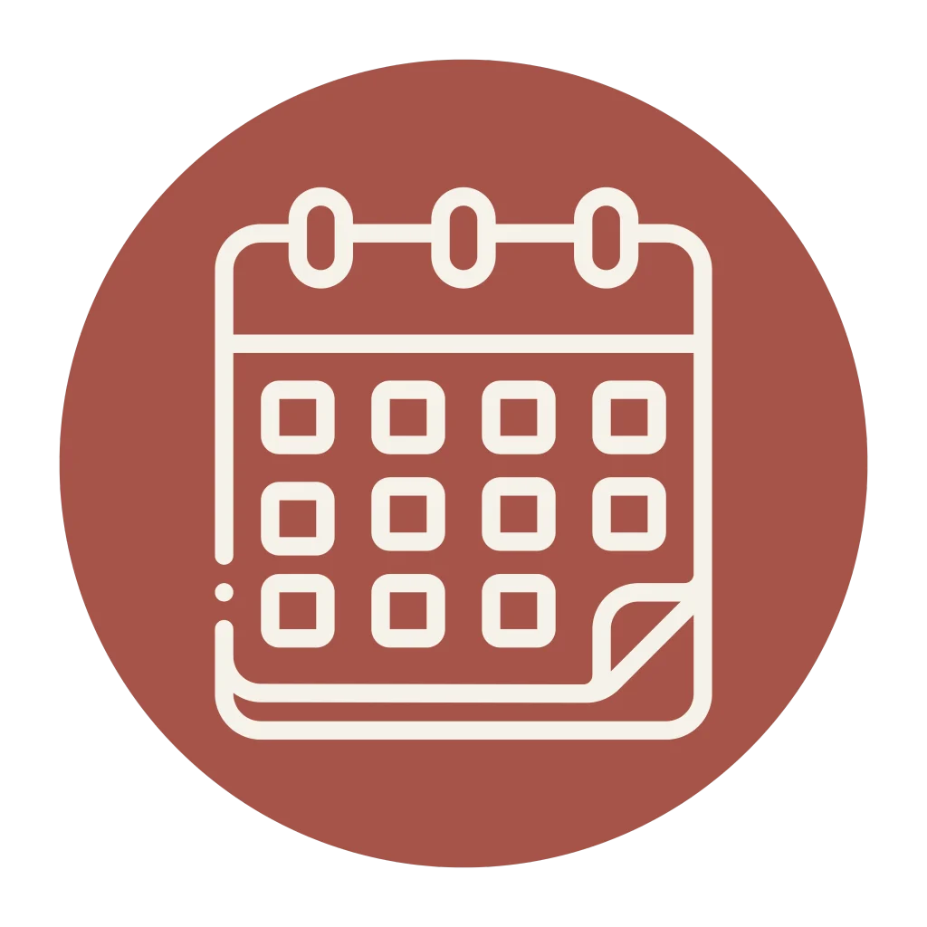 illustration de la fréquence par un calendrier